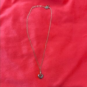 Elegant Cristian Dior Gold Tone Heart Pendant Necklace